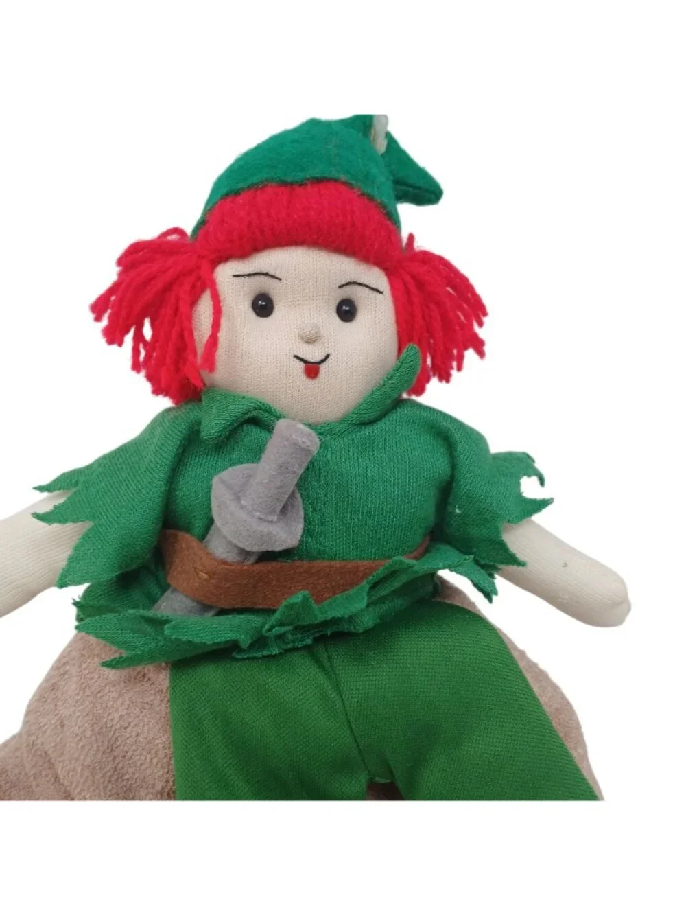 Peter Pan & Captain Hook Flip Doll W/ Tinker Bell Plush Reversible 11